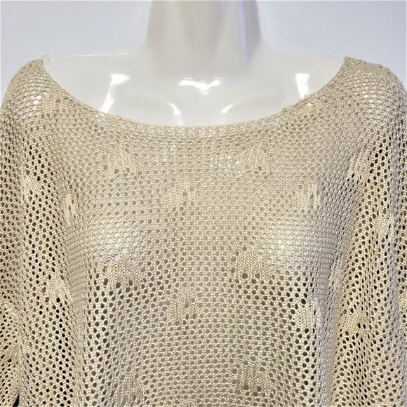 Spicy Sugar Rib Knit Open Knit Sequin Glitter Sweater - Size L - Picture 3 of 8